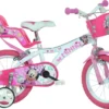 Dino Disney Minnie Mouse - Fiets - Meisjes - Wit;Roze - 16 Inch