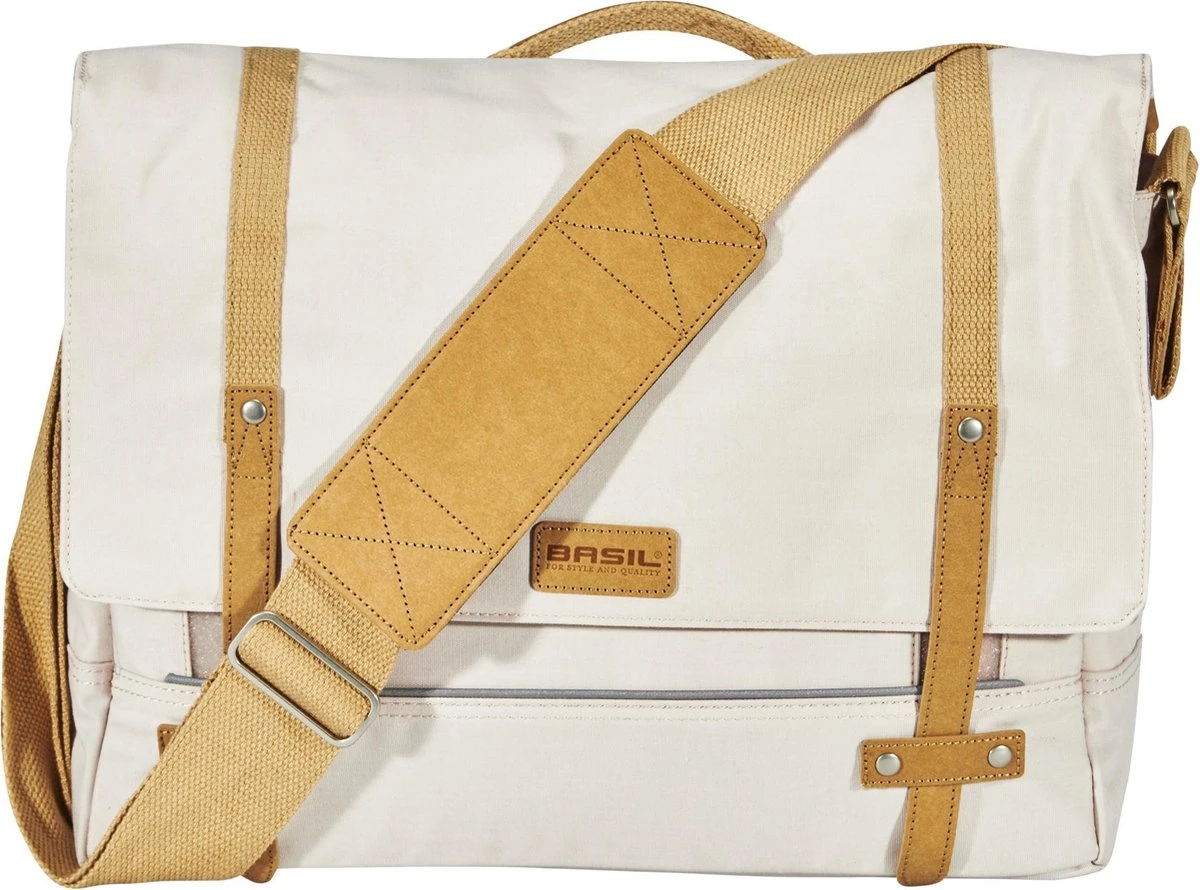 Basil Portland Enkele Fietstas - Crème - 20 Liter - Afbeelding 6
