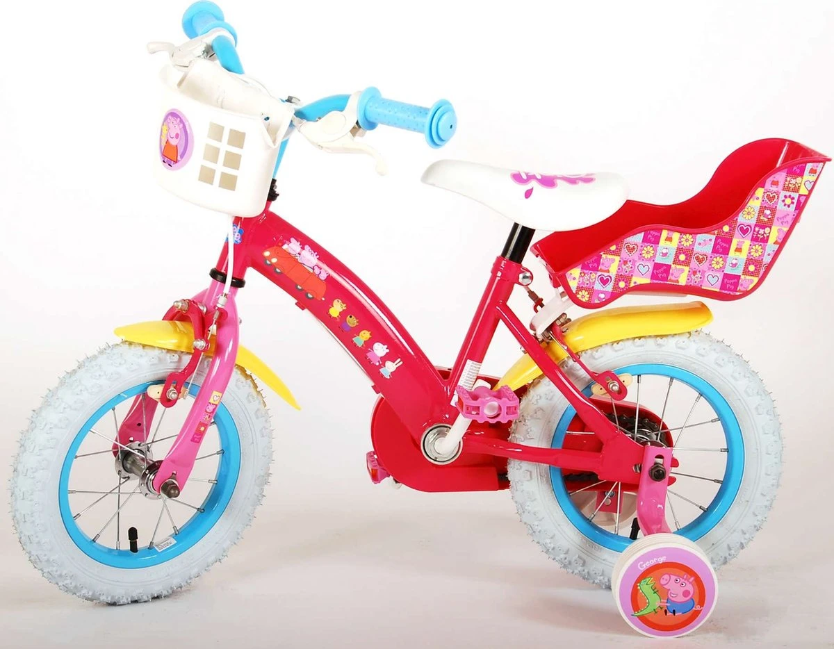Volare Peppa Pig Kinderfiets - Meisjes - 12 Inch - Roze - 2 Handremmen - Afbeelding 10