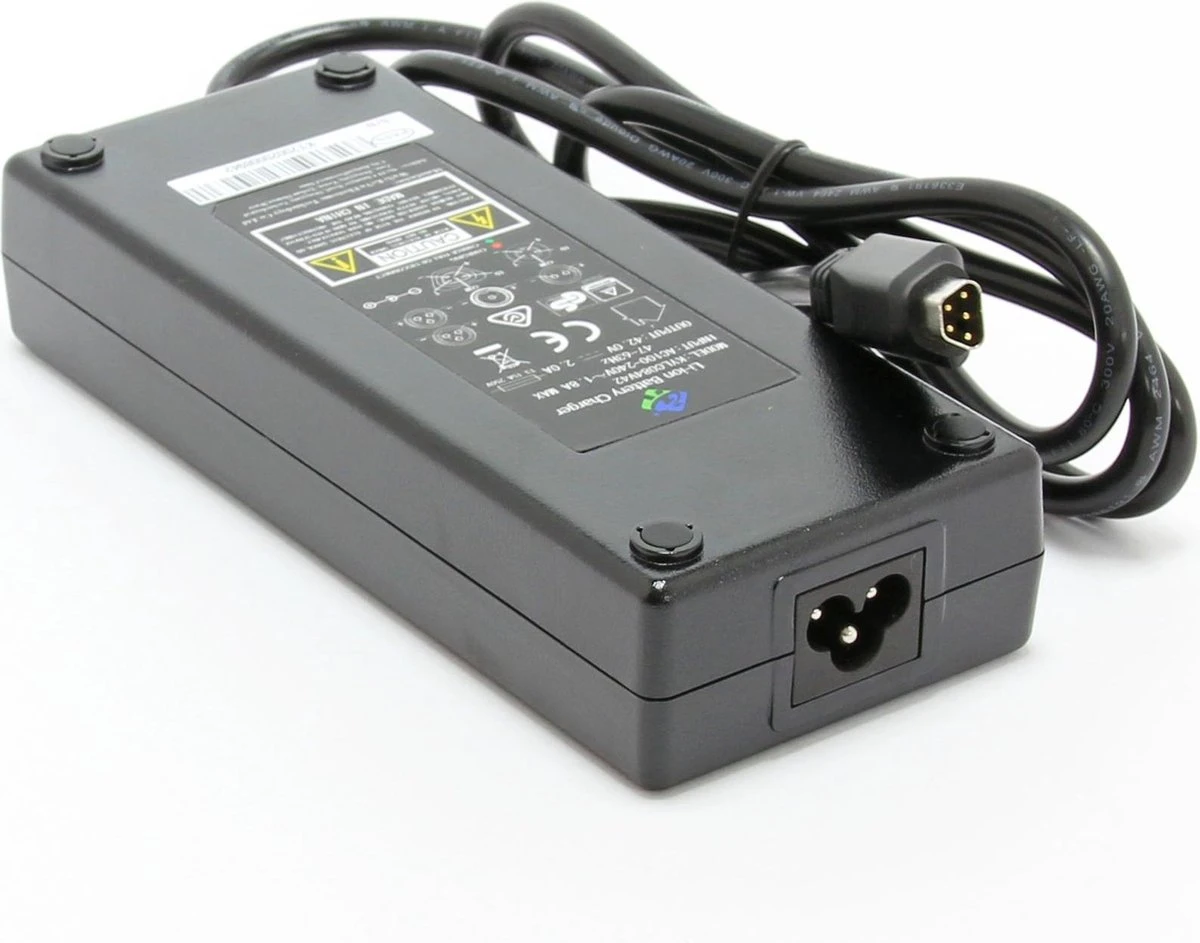 Acculader Stella - Elektrische Fietsoplader - 42v 2A Met 5-polige Trapeze Connector - Afbeelding 3