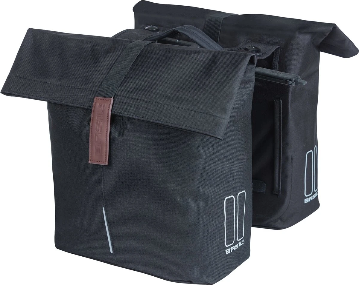 Basil City Dubbele Fietstas MIK - 28-32 Liter- Zwart - Afbeelding 6