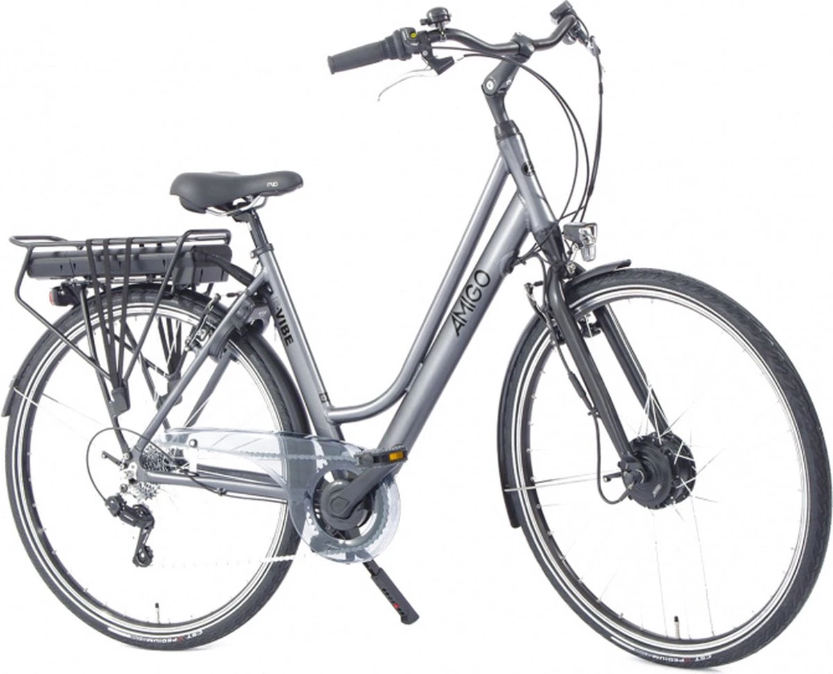 Amigo E-Vibe D1 - Elektrische Stadsfiets Voor Dames - Met 7 Versnellingen - Matgrijs - Afbeelding 2