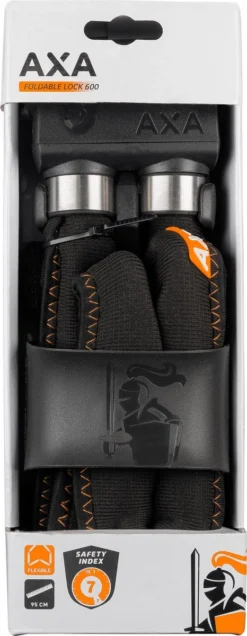 AXA Foldable 600 Vouwslot - Fietsslot - Met Houder - 95 Cm - Zwart