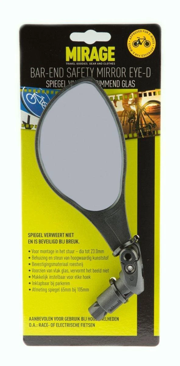 Mirage Fietsspiegel Bar-end E-bike Eye-d Links/rechts Zwart - Afbeelding 6