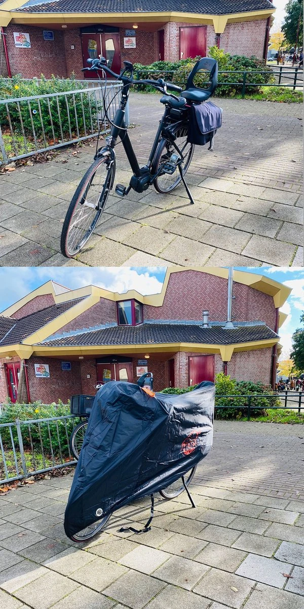 Fietshoes Zwart Voor Fietsen Van 29 Inch / 180 Cm ( 200x70x110) XL - Zwart - Waterdicht - Elektrische Fiets - Afbeelding 8