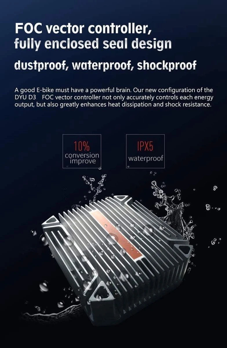 DYU D3F Opvouwbare Elektrische Fiets, Slimme Mountainbike Voor Volwassenen, 240W Aluminiumlegering Fiets Verwijderbare 36V/10Ah Lithium-ion Batterij Met 3 Rijmodi - Afbeelding 11
