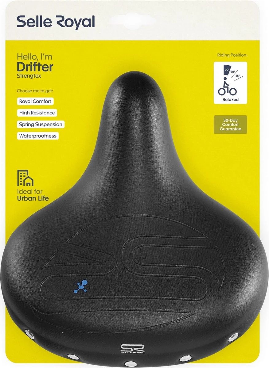 Selle Royal Zadel 5111 Drifter Plus Zwart, Zonder Strop. - Afbeelding 4