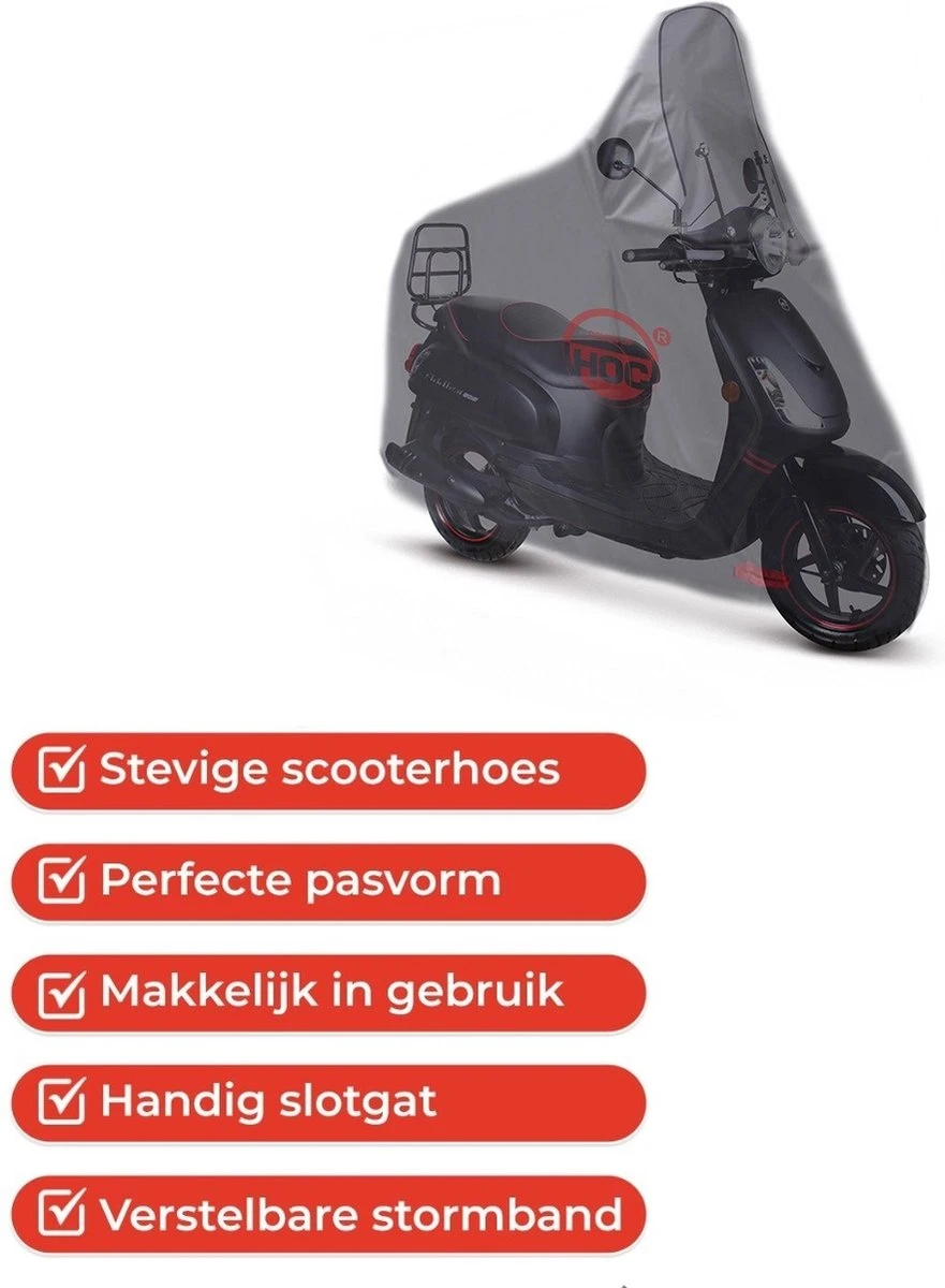 CUHOC Scooterhoes Voor De Sym Fiddle 2 & 3 (Met Hoog Windscherm) Stofvrij / Ademend / Waterdicht Redlabel - Afbeelding 8