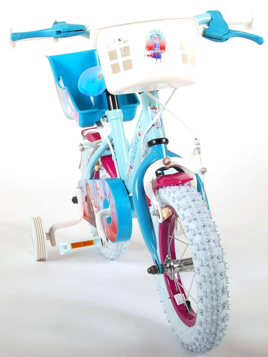 Volare Disney Frozen 2 Kinderfiets - Meisjes - 12 Inch - Blauw/Paars - Twee Handremmen - Afbeelding 7