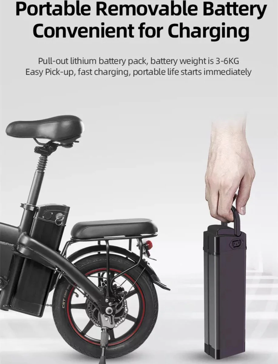 F-Wheel DYU A5 - Elektrische Vouwfiets - E Bike - 14 Inch - 7.5 Ah - 25km/u - Zwart - Afbeelding 4