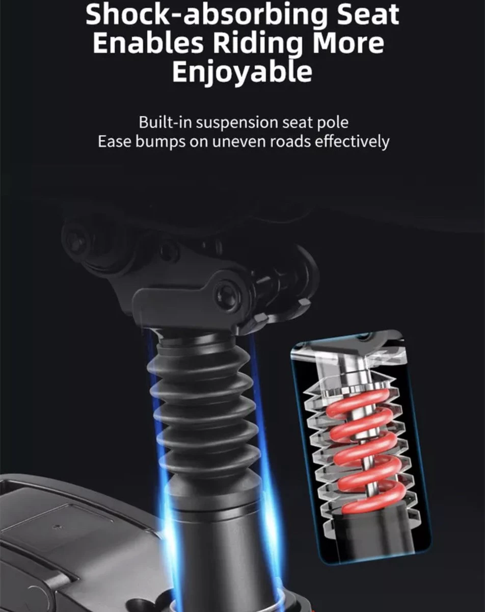 F-Wheel DYU A5 - Elektrische Vouwfiets - E Bike - 14 Inch - 7.5 Ah - 25km/u - Zwart - Afbeelding 10