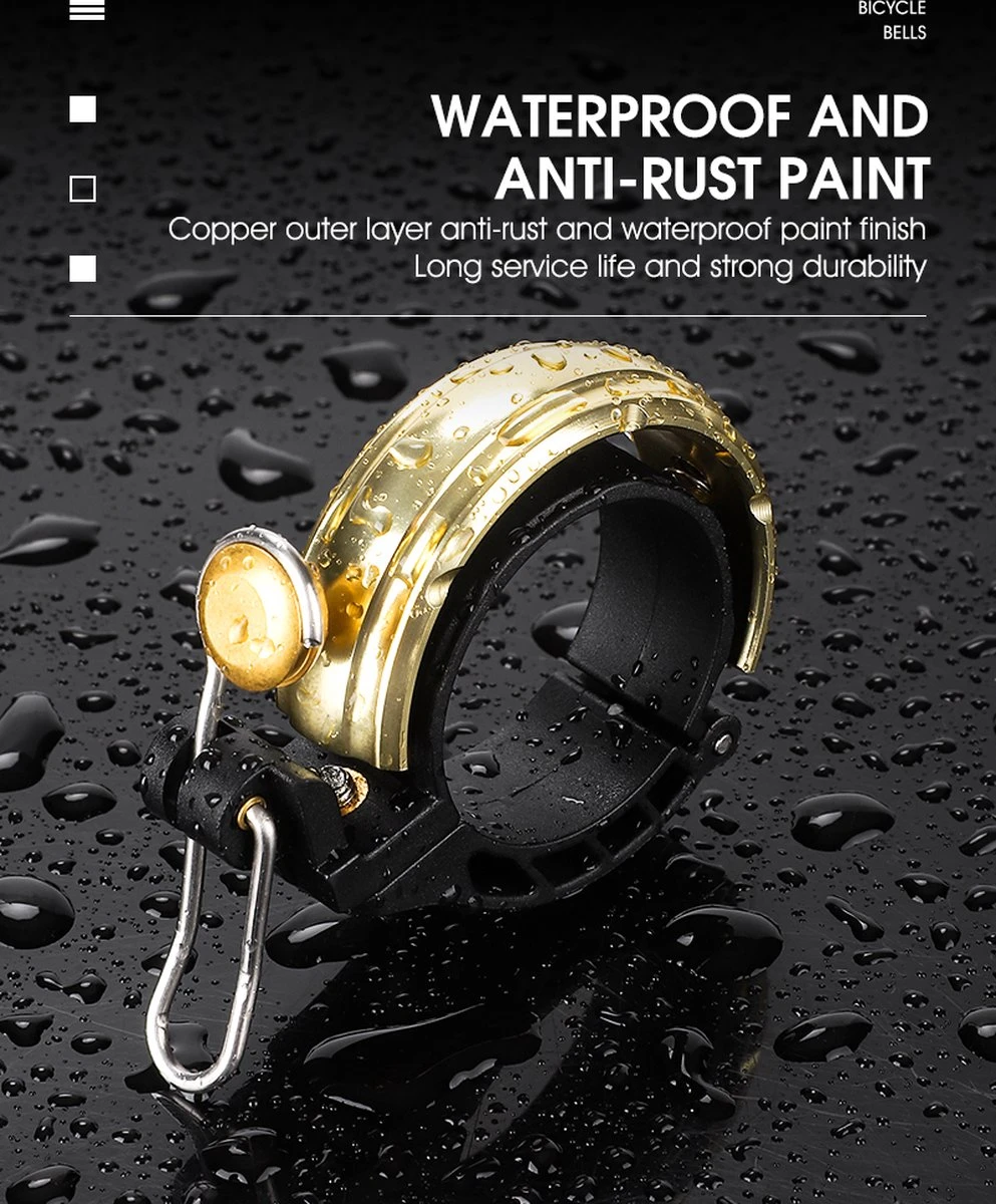 Fietsbel Goud Voor Racefiets Fiets Scooter En Motor - Mountainbike Accesoires En Wielrennen - Wielersport En Motorsport - Afbeelding 4